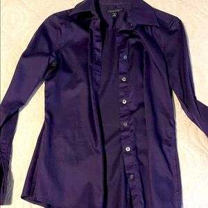 Dark purple Banana Republic stretch button-up